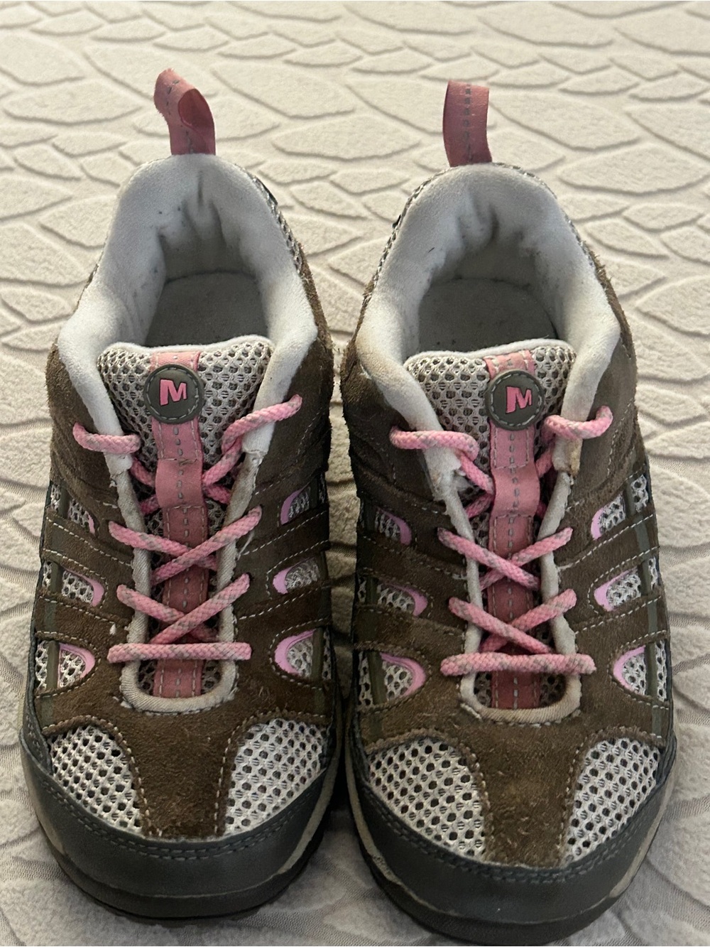 Merrell Brown and Pink Kids' Trail Sneakers Size 1